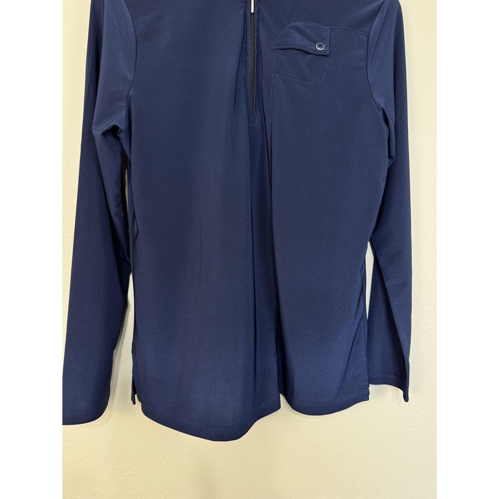 Jamie Sadock Long Sleeve Mock Neck Golf Shirt Women's Medium Blue Zip Pullover - Picture 2 of 14